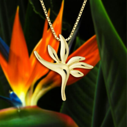 Bird of Paradise Gold Pendant - Image 2