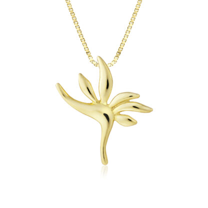 Bird of Paradise Gold Pendant