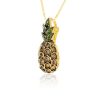 Pineapple Tsavorite Black Gold Pendant - Image 2