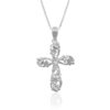 Plumeria Cross Pendant