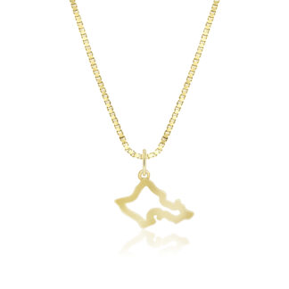 Mini Island of Oahu Gold Pendant