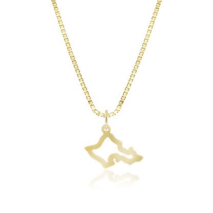 Mini Island of Oahu Gold Pendant