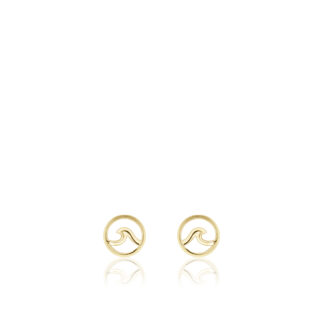 Mini Wave Gold Earrings