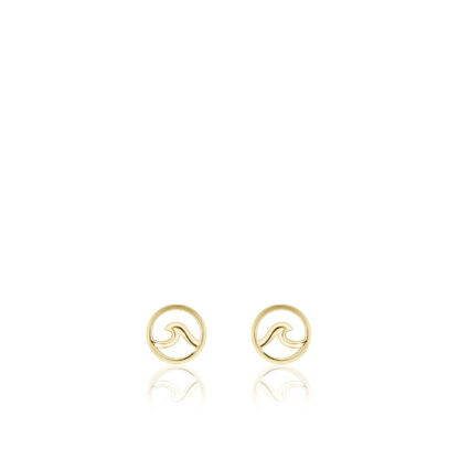 Mini Wave Gold Earrings