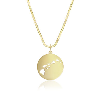 Gold Treasure Island Coin Pendant