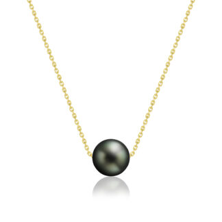Tahitian Black Pearl Floater Necklace