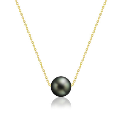 Tahitian Black Pearl Floater Necklace