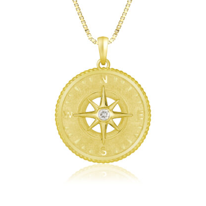 Compass Pendant Yellow Gold - Image 2