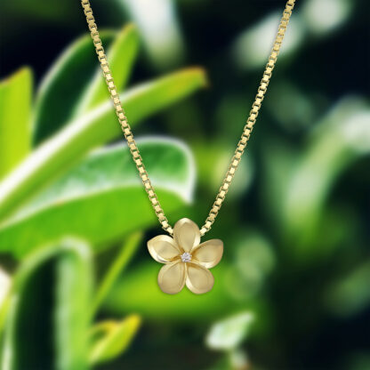 Queen Plumeria Diamond Pendant 11mm - Image 3