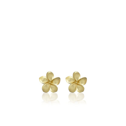 Queen Plumeria Stud Earrings in 9mm