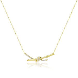 Bamboo Knot Diamond Necklace