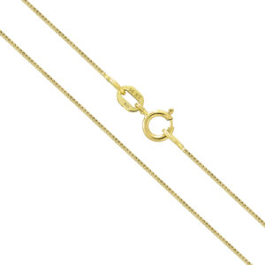 14K Yellow Gold 0.5mm Box Chain - 14K Yellow Gold Hawaiian Jewelry