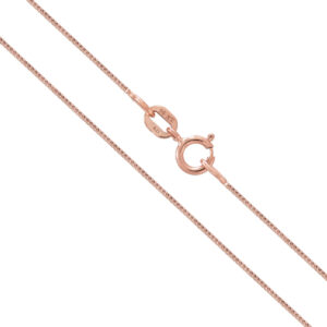 14K Rose Gold 0.5mm Box Chain - 14K Rose Gold Hawaiian Jewelry