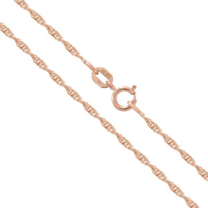 14K Rose Gold 1.5mm Singapore Chain - 14K Rose Gold Hawaiian Jewelry