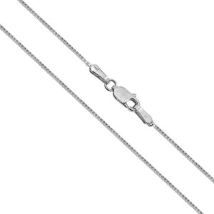 14K White Gold 1.0mm Box Chain - 14K White Gold Hawaiian Jewelry