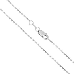 14K White Gold 1.0mm Cable Chain - 14K White Gold Hawaiian Jewelry