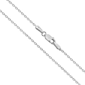 14K White Gold 1.5mm Cable Chain - 14K White Gold Hawaiian Jewelry