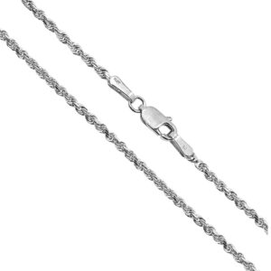 14K White Gold 3.0mm Rope Chain - 14K White Gold Hawaiian Jewelry