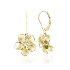 Queen Plumeria Leverback Earrings 10mm