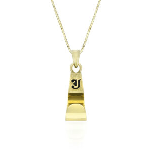 Hawaiian Initial Palao Hook Pendant Yellow Gold - 14K Yellow Gold Hawaiian Jewelry