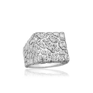 Medium Lavarock Sterling Silver Ring - Jewelry Style Hawaiian Jewelry