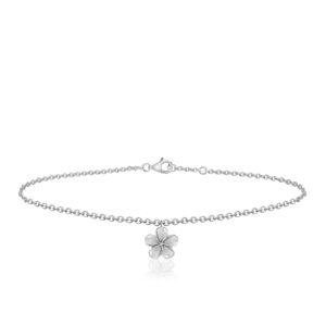 Sterling Silver Plumeria Bracelet - Bracelets Hawaiian Jewelry