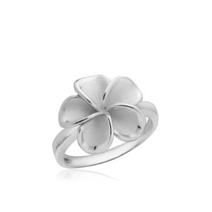 Sterling Silver Plumeria Ring