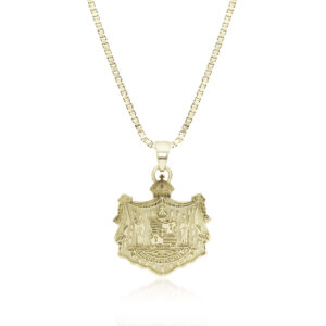 Hawaiian Coat of Arms Gold Pendant 32mm