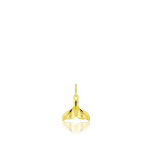 Whale Tail Pendant - 14K Yellow Gold Hawaiian Jewelry