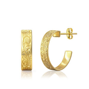 Hawaiian Scroll Hoop Earrings