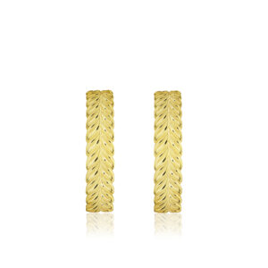 Maile Hoop - 14K Yellow Gold Hawaiian Jewelry