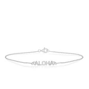 Aloha Chain Bracelet - 14K Yellow Gold Hawaiian Jewelry
