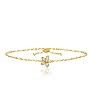 Kaimana Plumeria Bolo Chain Bracelet, 0.25ct