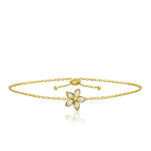 Kaimana Plumeria Bolo Chain Bracelet, 0.50ct