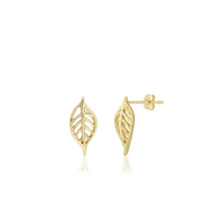 Maile Post Earrings - 14K Yellow Gold Hawaiian Jewelry