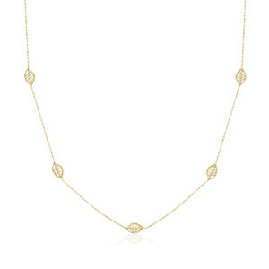 Adjustable Maile Link Necklace - 14K Yellow Gold Hawaiian Jewelry