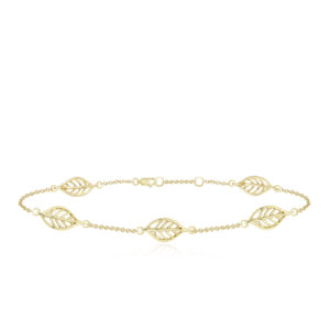 Maile Link Cable Bracelet - 14K Yellow Gold Hawaiian Jewelry