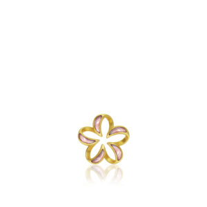 Plumeria Contour Mother of Pearl Pendant 13mm
