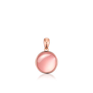 Pink Mother of Pearl Charm Pendant 14K Rose Gold