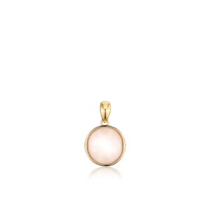 White Mother of Pearl Charm in Yellow Gold - 14K Rose Gold Hawaiian Jewelry