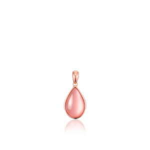 Pink Mother of Pearl Teardrop Pendant 14K Rose Gold