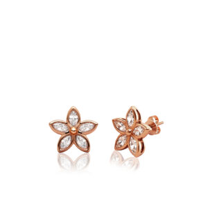 Kaimana Plumeria Earrings, 0.50ct - 14K Rose Gold