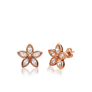 Kaimana Plumeria Earrings, 1.00ct
