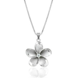 Queen Plumeria Silver Pendant