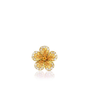 Ombre Plumeria Pendant 15mm 14K Gold