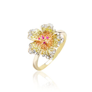 Ombre Hibiscus Ring