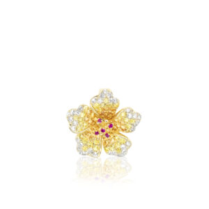 Ombre Hibiscus Pendant 14K Gold - 14K Yellow Gold