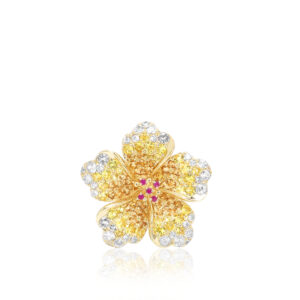 Ombre Hibiscus Pendant 21mm