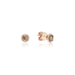 Koa Diamond® Round Stud Earrings 0.4ct. - 14K Rose Gold Hawaiian Jewelry