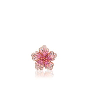 Ombre Hibiscus Pendant 14K Gold